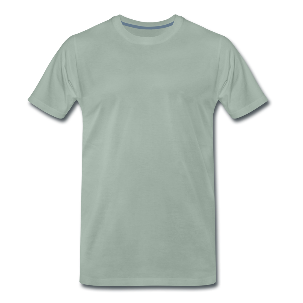 Men organic Premium T-Shirt Vanitas | Wealth wears Wisdom - steel green