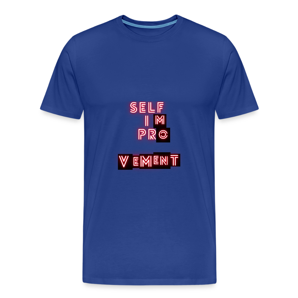 SelfiMprOVEMENT T-shirts |Wealth wears Wisdom - royal blue
