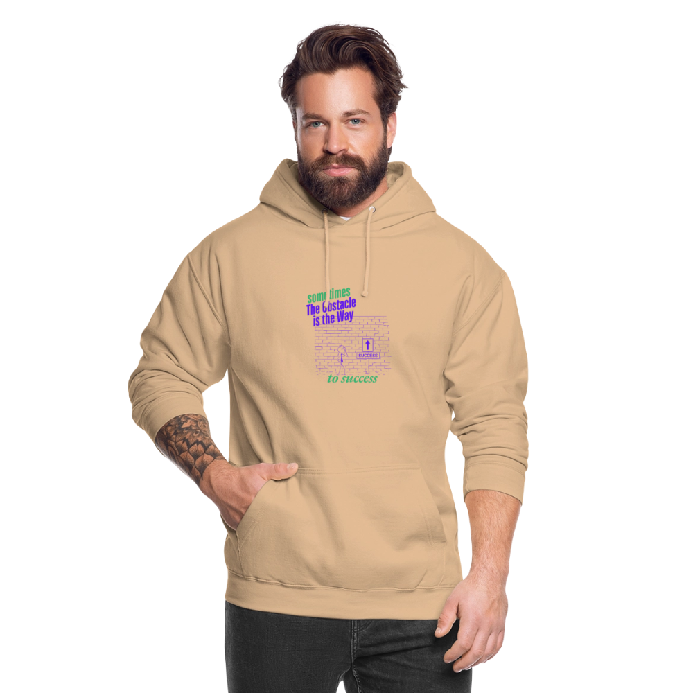 Organic Unisex Hoodie | Wealth wears Wisdom - peach