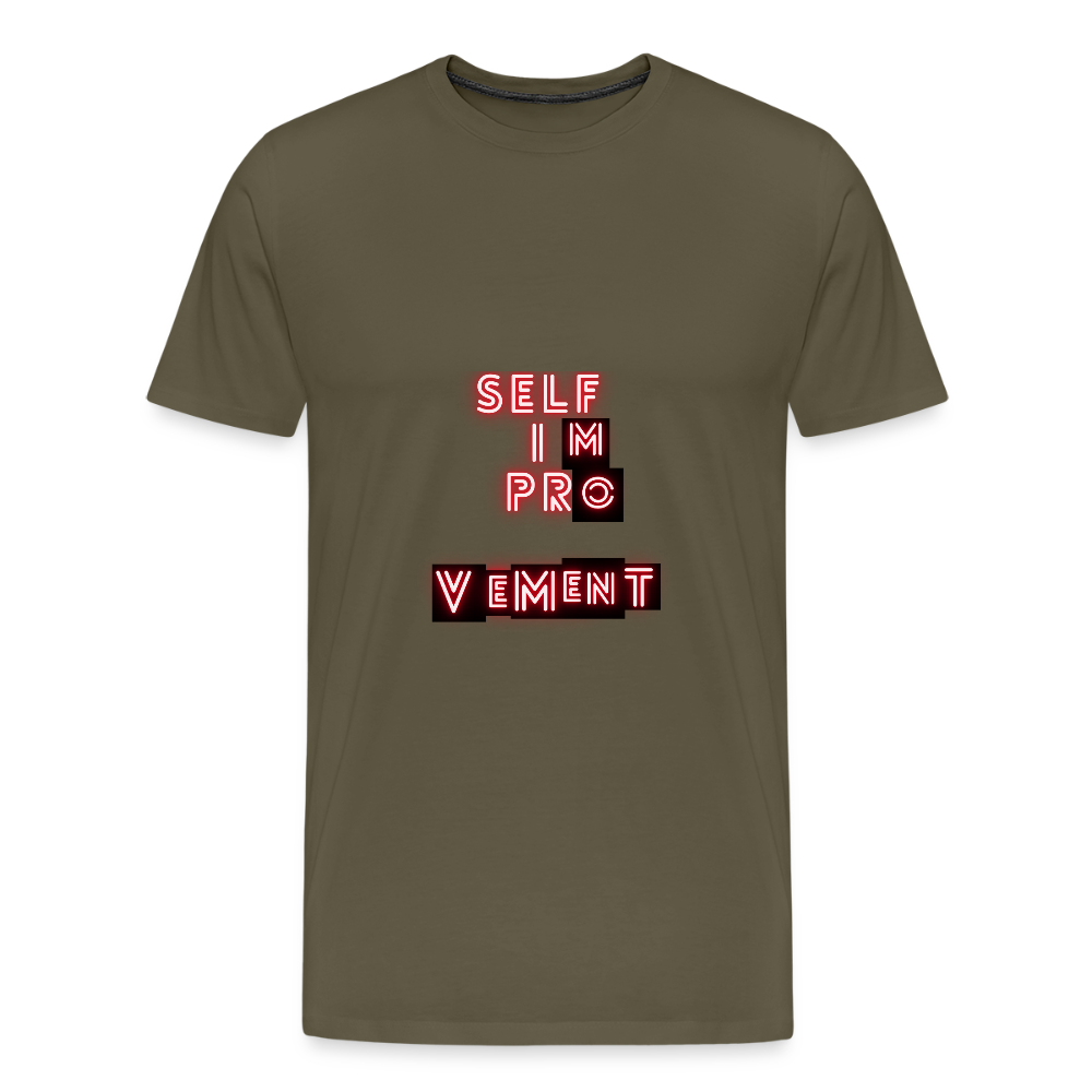 SelfiMprOVEMENT T-shirts |Wealth wears Wisdom - khaki
