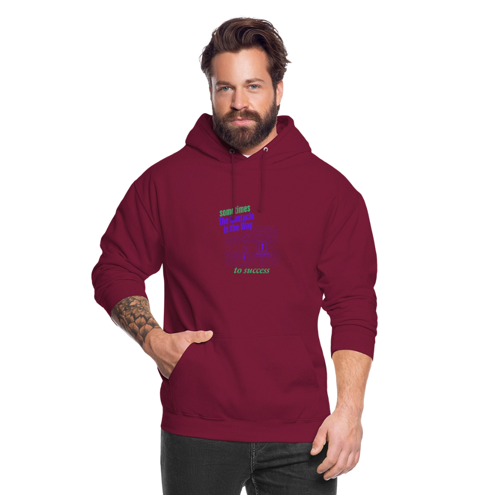 Organic Unisex Hoodie | Wealth wears Wisdom - bordeaux