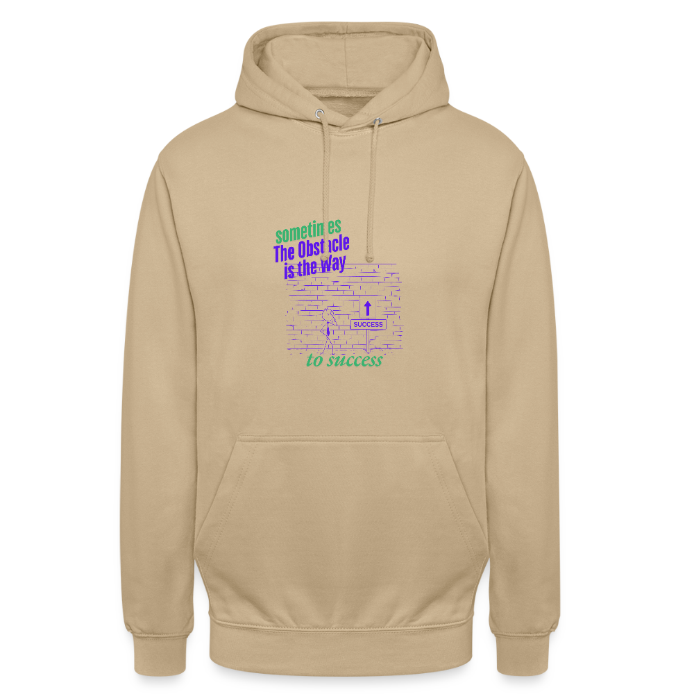 Organic Unisex Hoodie | Wealth wears Wisdom - beige