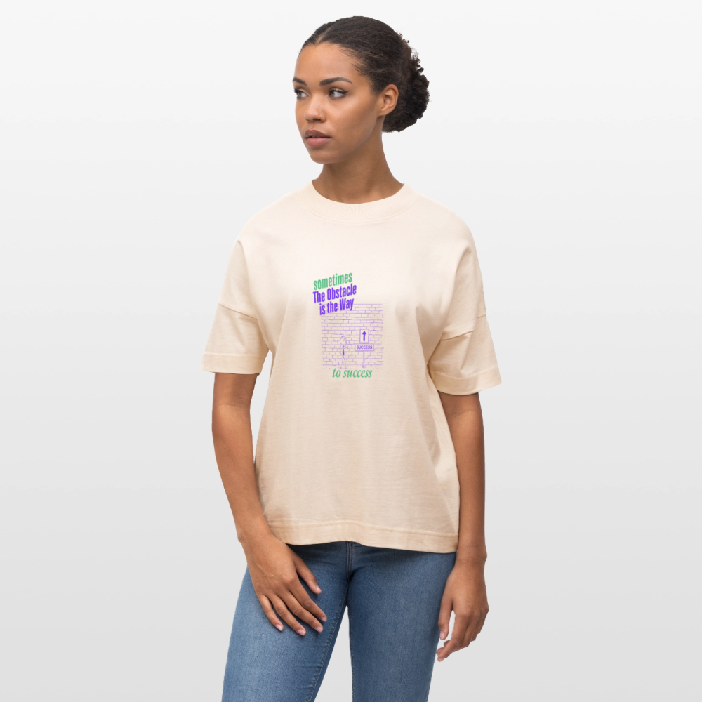 organic unisex T-shirt oversiced| Wealth weas Wisdom - natural raw