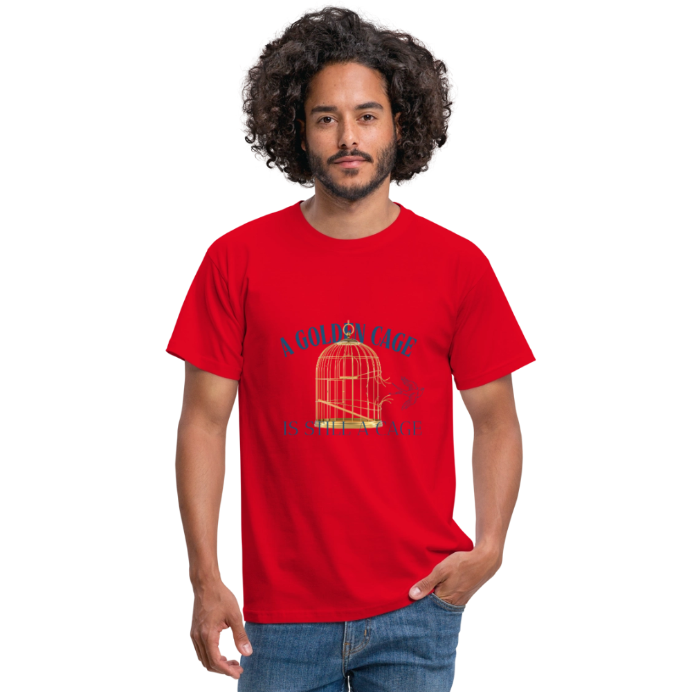 Men's T-Shirt | WealthwearsWisdom - red