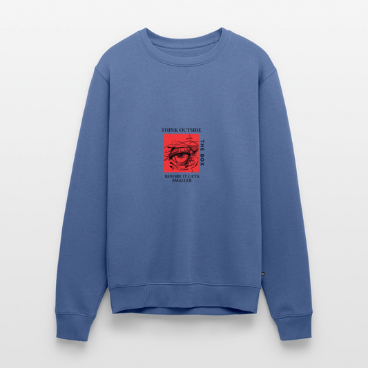 Think outside the Box Premium Sweatshirt | Wealth wears Wisdom - stone blue