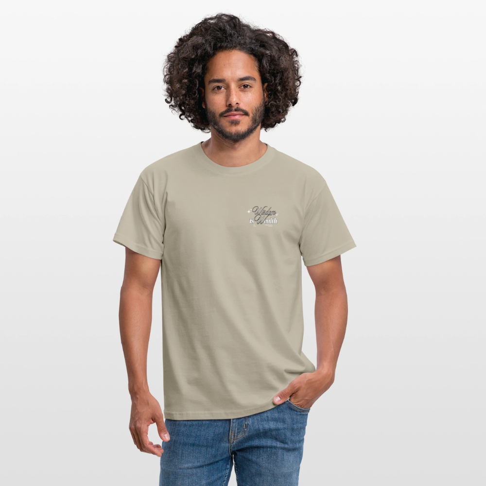 Wisdom is Wealth Men's T-Shirt - sand beige