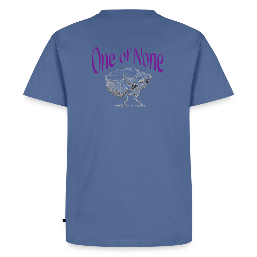 Men T-Shirt one of None | Wealth wears Wisdom - stone blue