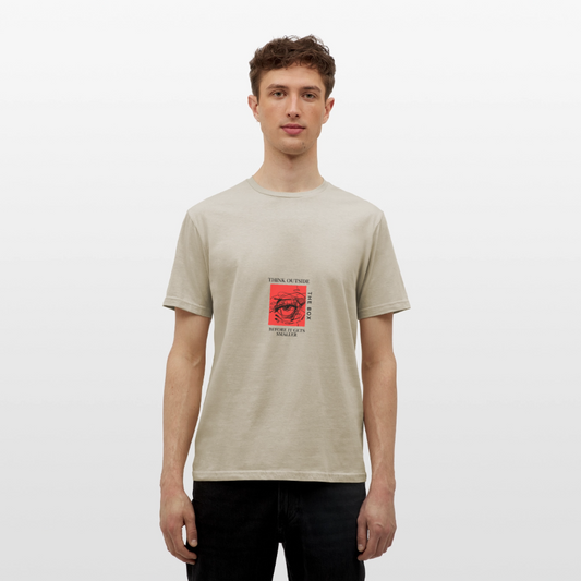 Think outside the Box | Men T-Shirt - sand beige